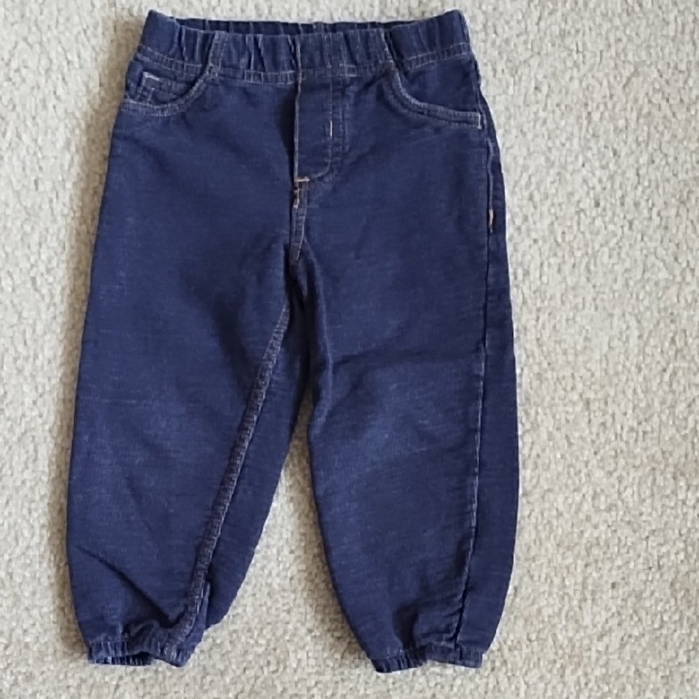 Carter's Pants Boys Girls Size 18 Months Elastic Hem Summer Casual Black Tan